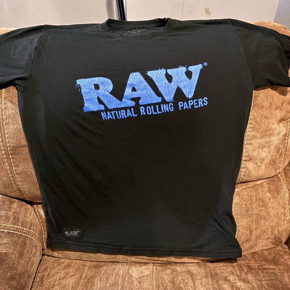 RAW Black Short Sleeve Tee for Men